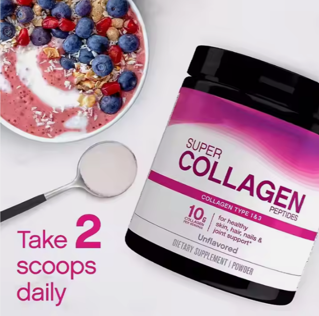 2 pots COLLAGEN PLUS poudre + Vit C + acide hyaluronique, optimise ta beauté !