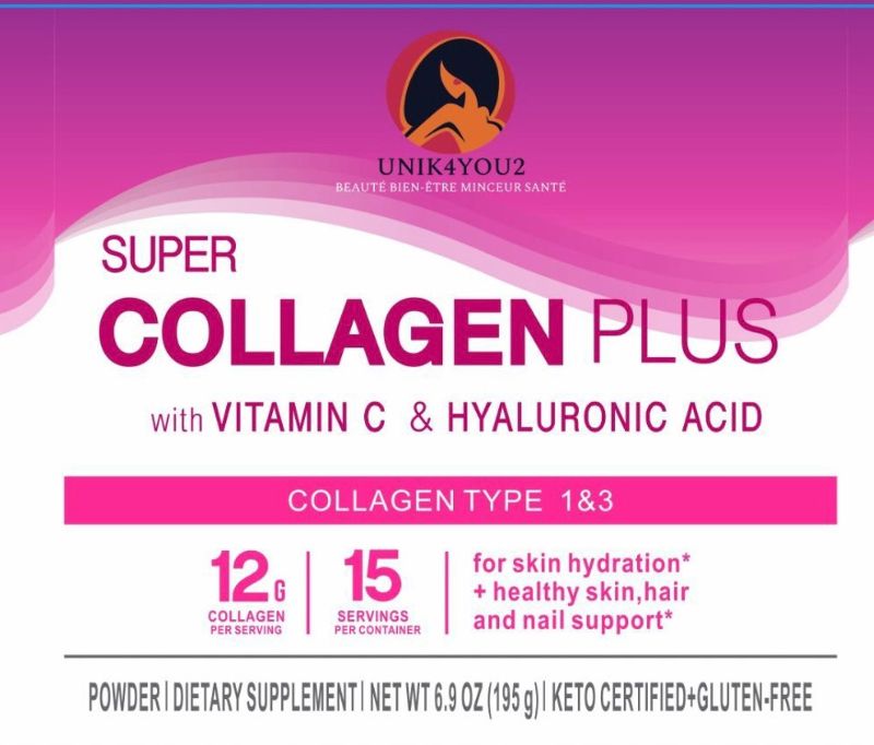 2 pots COLLAGEN PLUS poudre + Vit C + acide hyaluronique, optimise ta beauté !