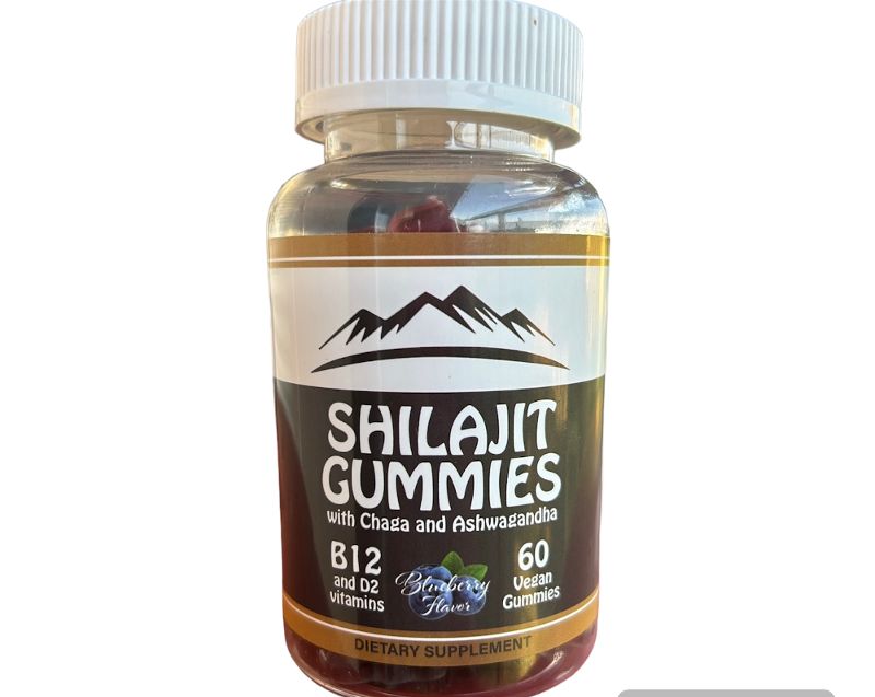 SHILAJIT 500 mg + ASHWAGANDHA 250 MG gummies végan,  Energie, vitalité, performance physique, anti -stress