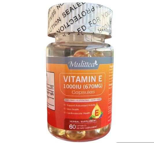 VITAMINE E 1000IU 670 MG capsules,  hydratation, élasticité et douceur de la peau, puissant anti oxydant